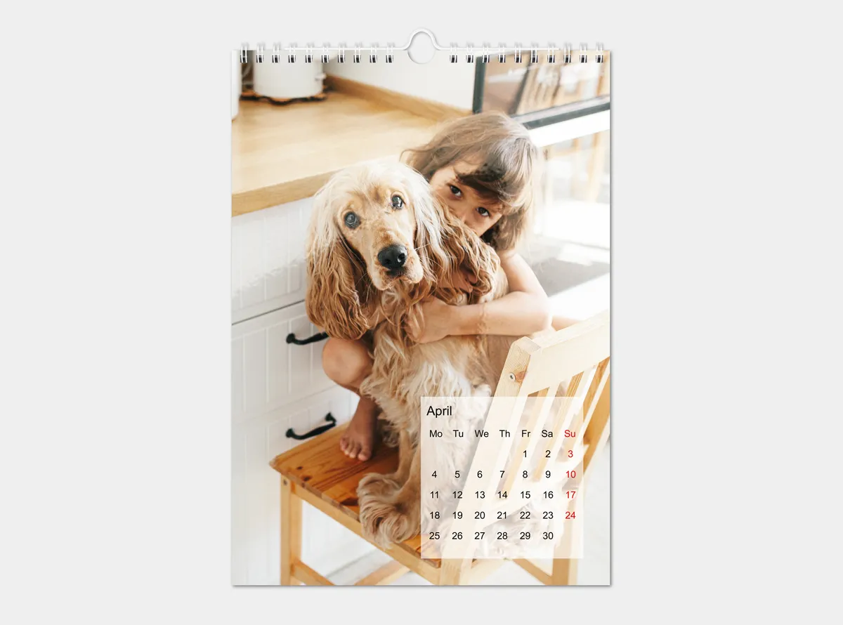 Echtfotokalender im Hochformat A4